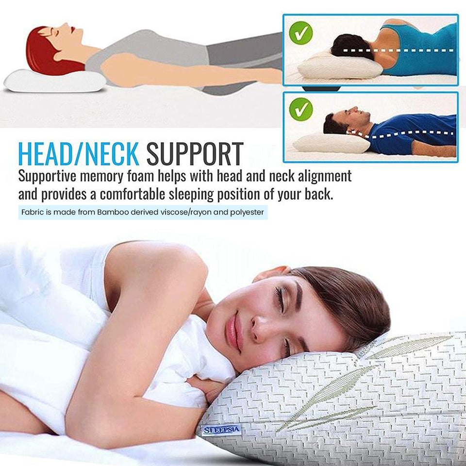 Bamboo Derived Viscose and Polyester Pillow, Best Pillow for Sleeping with washable Covers