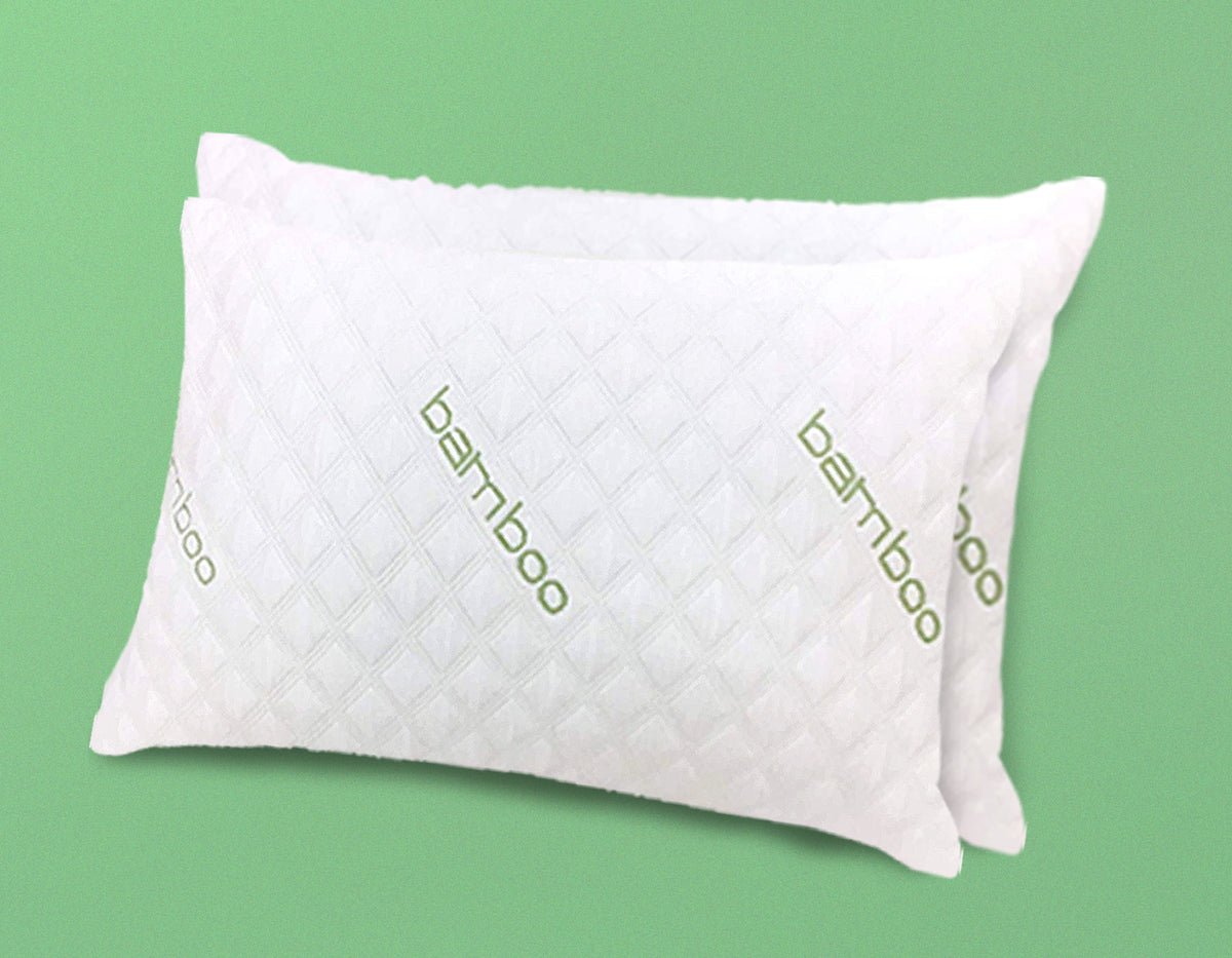 IK Bamboo Pillow 2Pack Adjustable Shredded Memory Foam Pillow