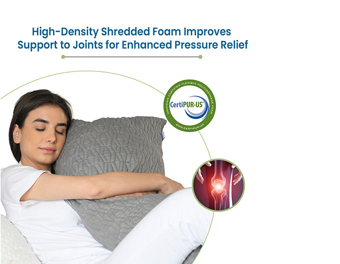 Full Body Pillow for Side Sleepers | Shredded Memory Foam Pillow