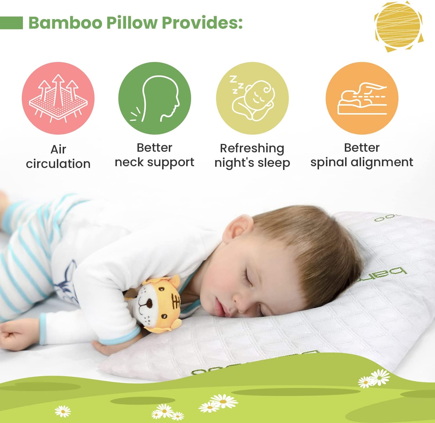 Sleepsia Baby Pillow, Baby Memory Foam Pillow