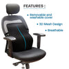 Sleepsia Lumbar Support Pillow for Office Chair- Back Support Pillow