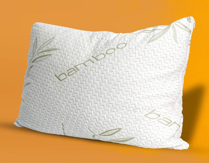 Bamboo Pillow (Premium) - Shredded Memory Foam Pillow - Adjustable - Queen